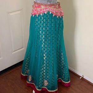 Turquoise blue Lehenga
